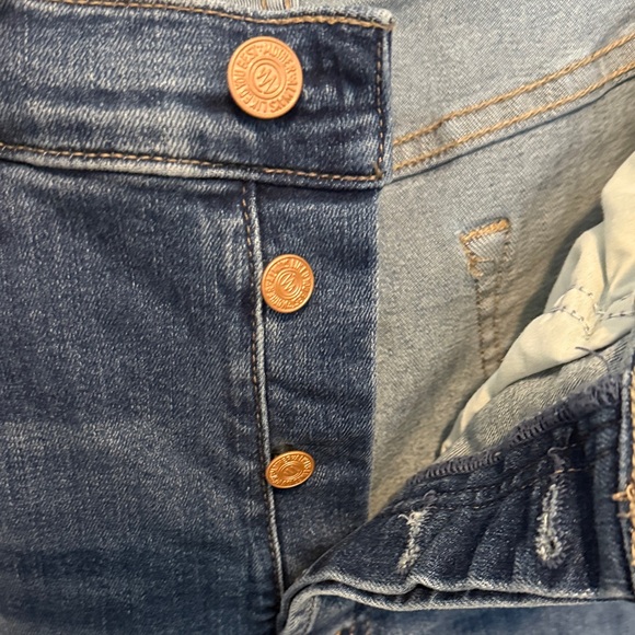 MOTHER Wide Leg Flare Jeans in Deep Blue - Picture 8 of 8